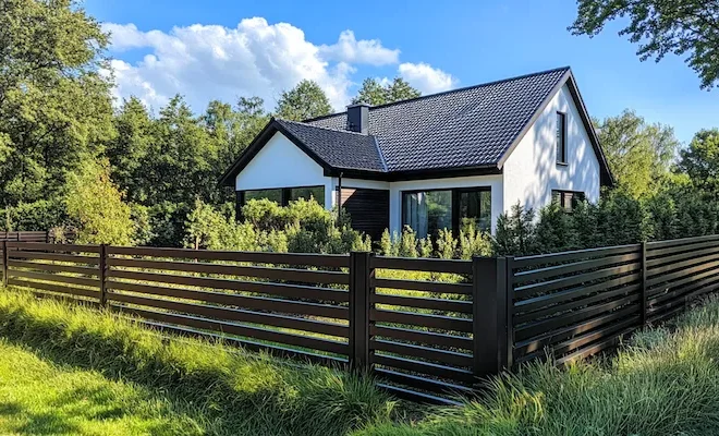 Metallzaun aus Polen mit Montage